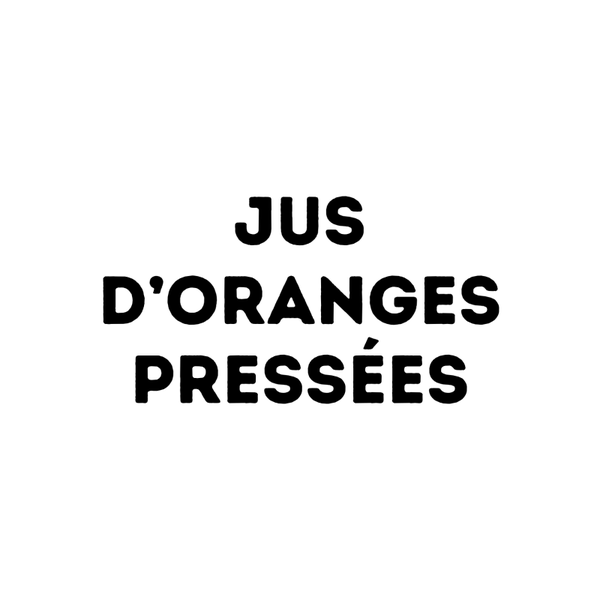 Jus d'oranges pressées