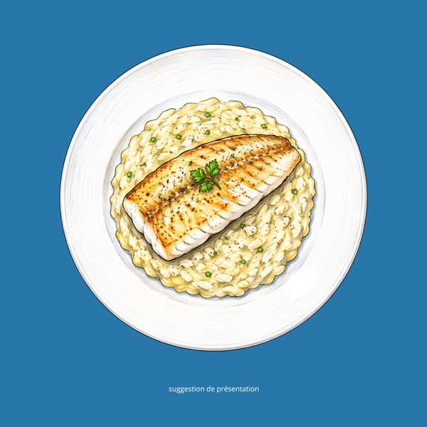 Lieu noir et risotto