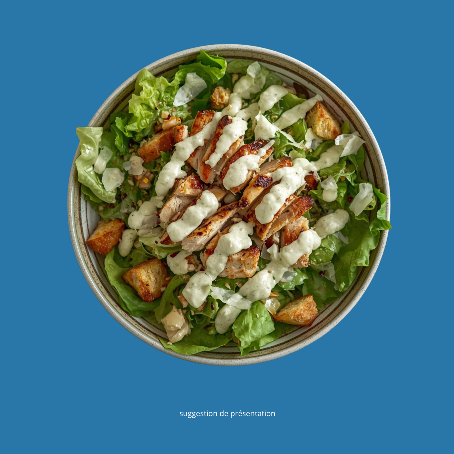Salade césar, sauce maison