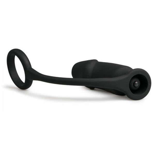 Cockring Met Anaal Dildo - Zwart