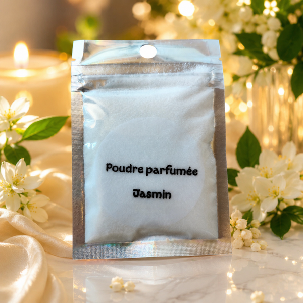 poudre parfumée odeur jasmin