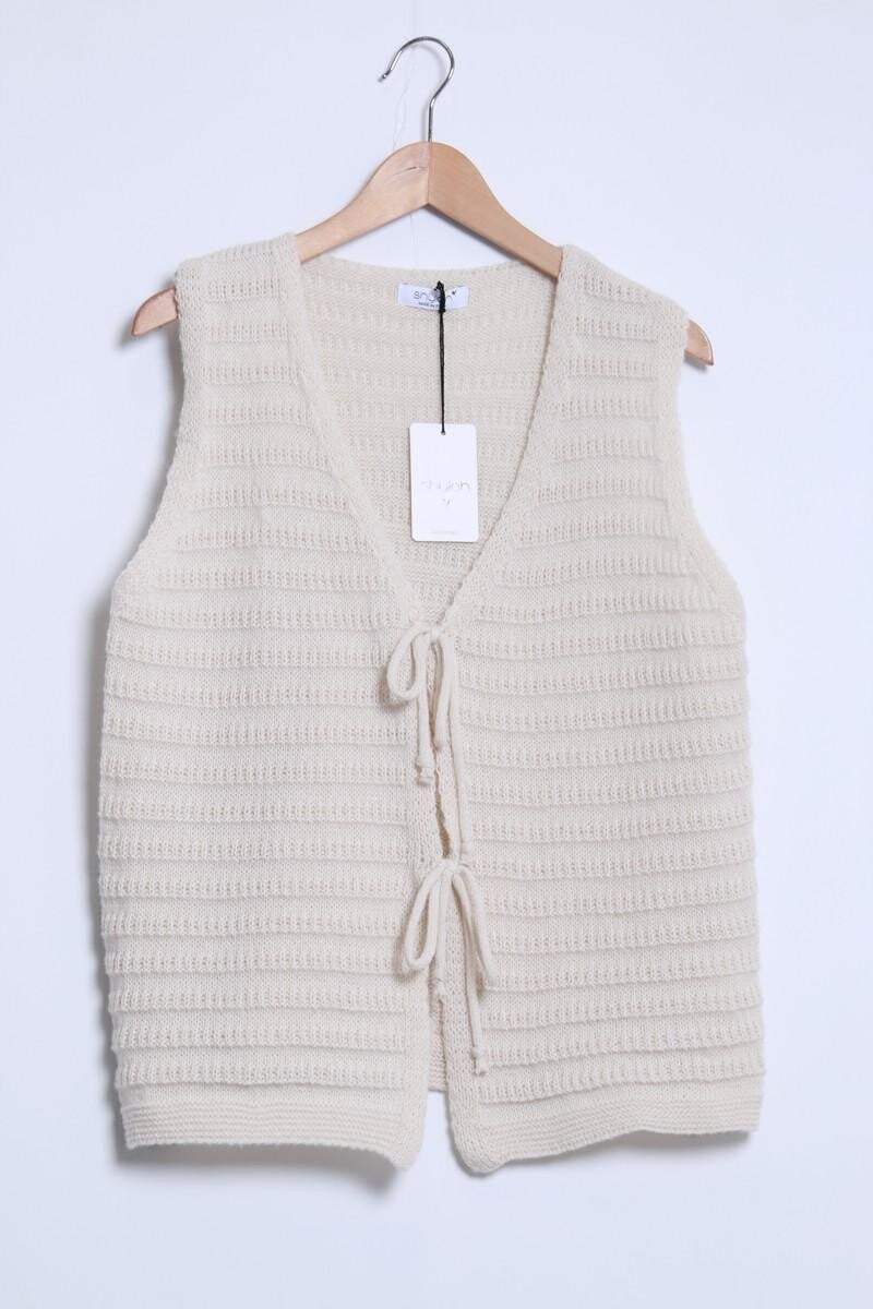 Top à noeud - Beige