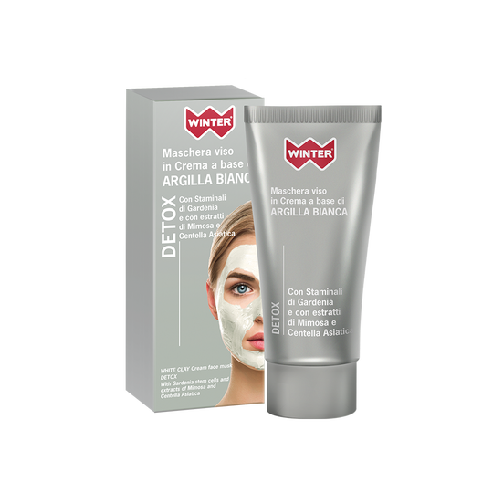 Maschera Viso Argilla Bianca Detox