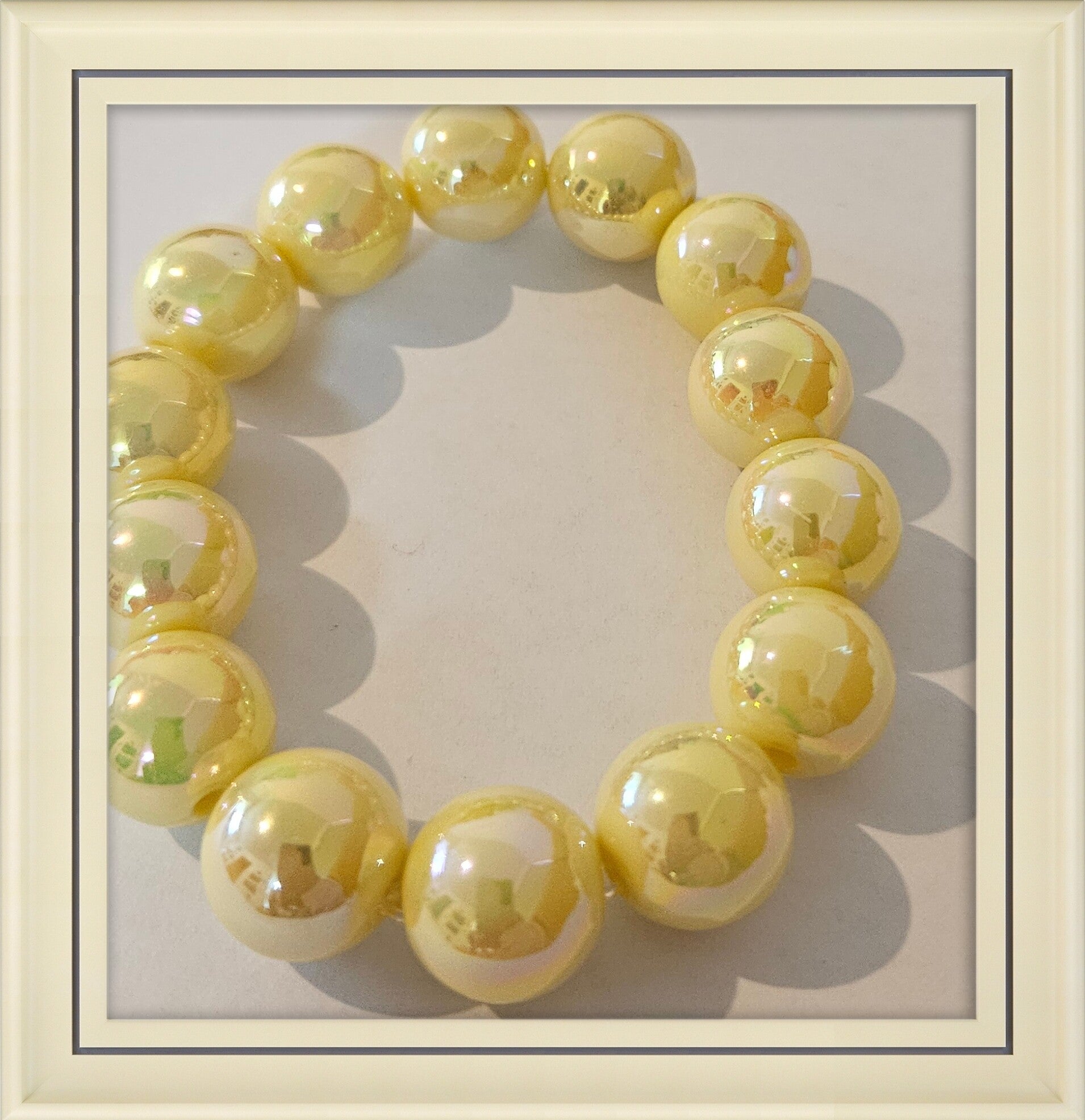 Big Yellow Beads Bracelet
