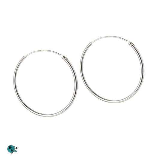 Zilveren Hoop 25mm 1,2mm