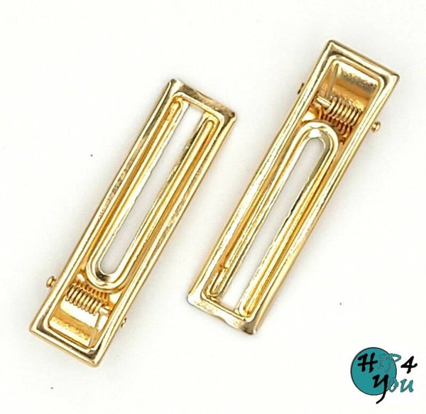 Haarmode: Duckklem goudkleurig