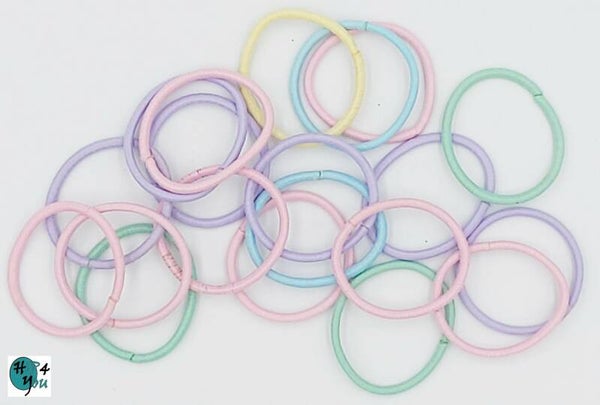 Haarmode: Haarelastiek dun endless verschillendkleurig assortiment