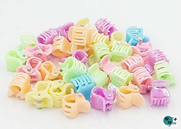 Haarmode: Haarklemmetjes 1 cm glanzend  pastelkleuren