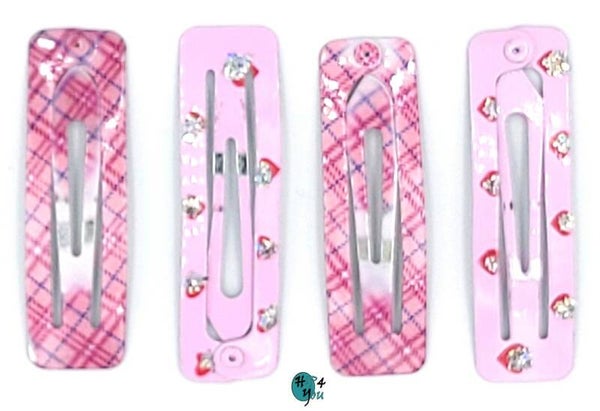 Haarmode: Kinder klikklak met roze tint