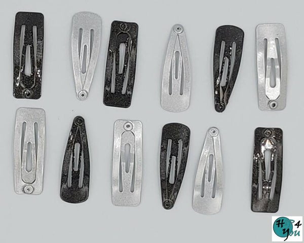 Haarmode: Kinder klikklak zwart & zilver