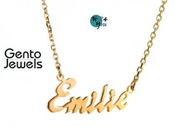 Naamketting Forcat mini verguld