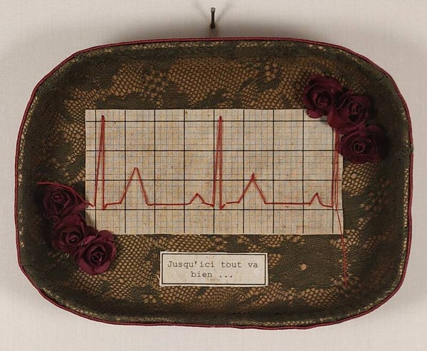 Cardio - Tableau textile - 18/13cm