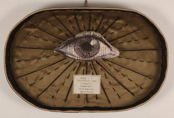 Oeil - Tableau textile volume - 26,5/ 17cm