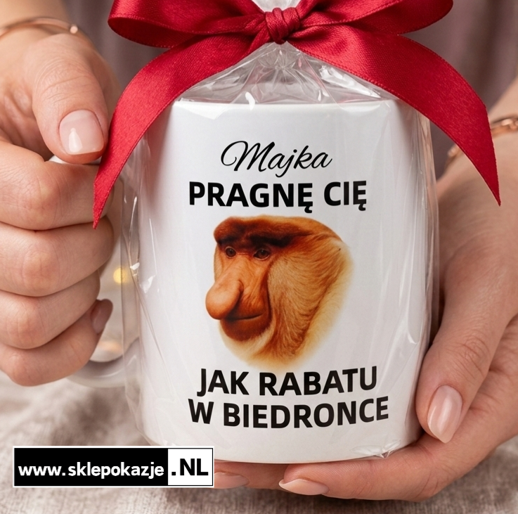ZABAWNY KUBEK - Pragnę Cię jak rabatu w Bierdonce