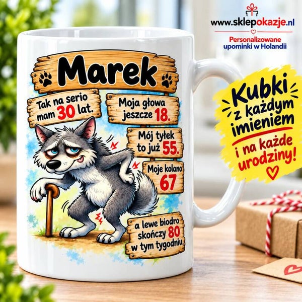 KUBEK "Tak na serio mam tyle lat ale..." każde imię, każdy wiek
