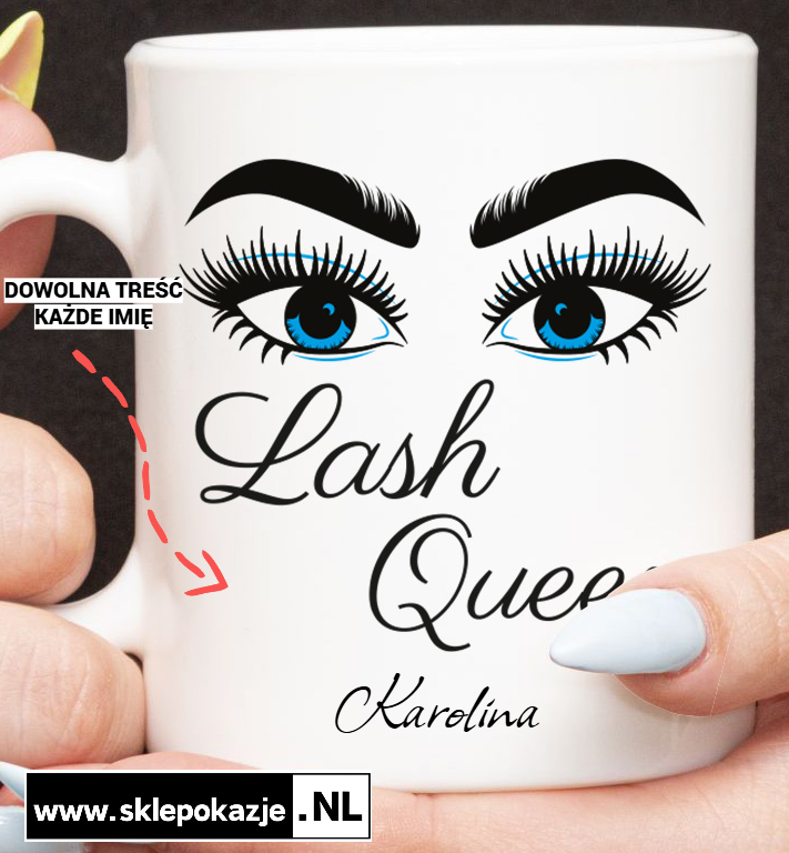 KUBEK DLA STYLISTKI RZĘS #5 z dowolną treścią