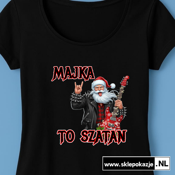 KOSZULKA DAMSKA | Majka to szatan model #4 | Czarna
