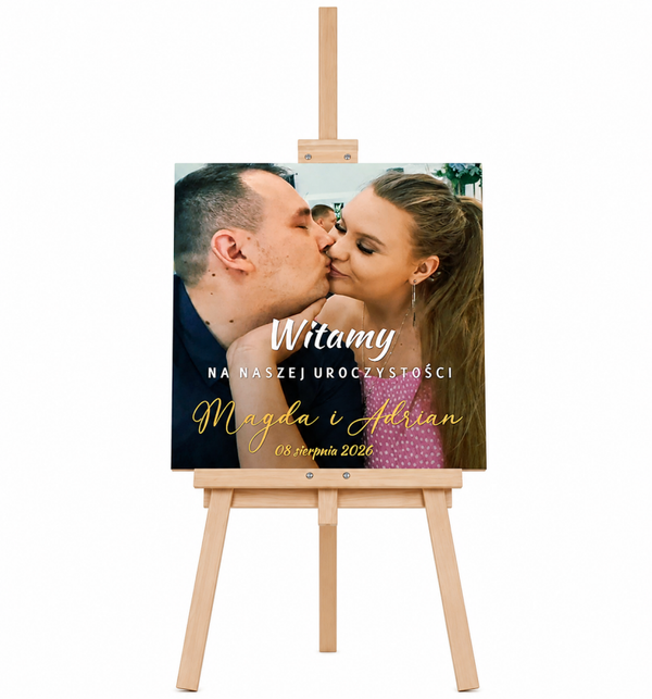 Stelaż / stojak do tablicy ślubnej drewno buk #2