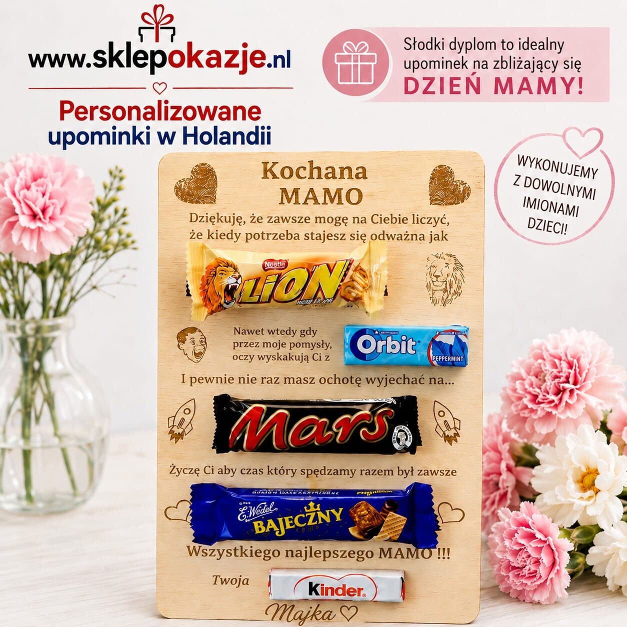 SŁODKI DYPLOM MAMO lub TATO