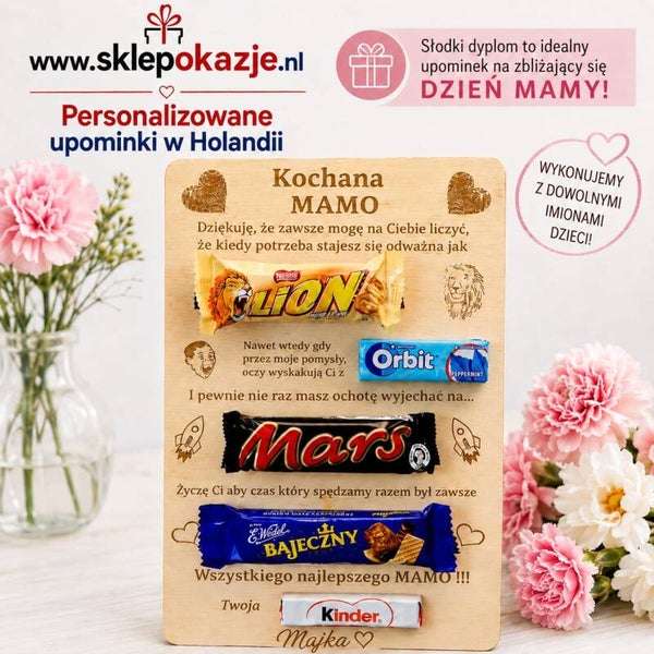 SŁODKI DYPLOM MAMO lub TATO