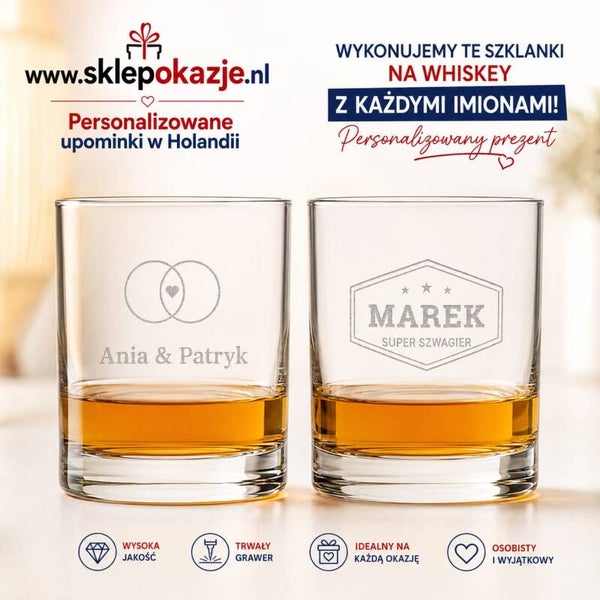 GRAWEROWANE SZKLANKI DO WHISKEY