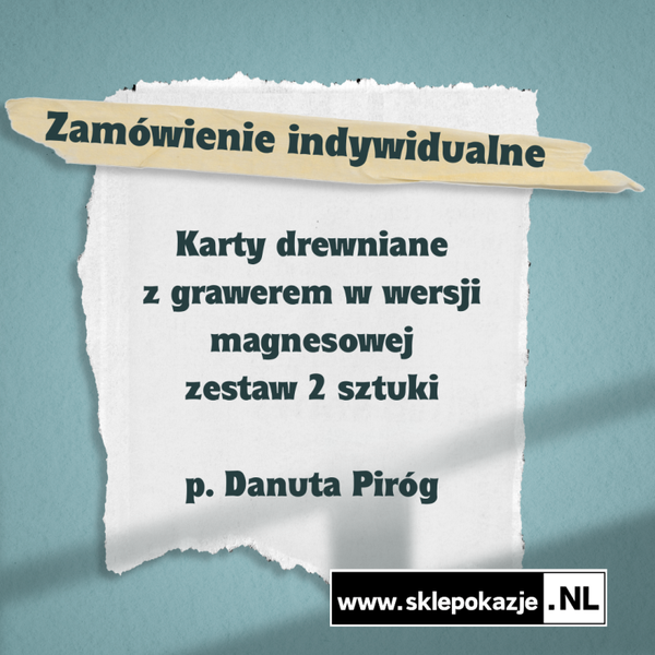 Zestaw kart grawerowanych na ślub (magnes)