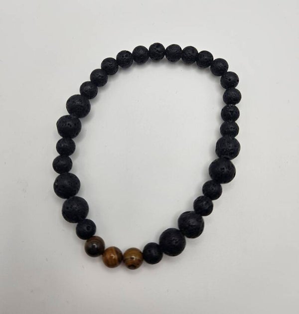 Lava Rock with Tigers eye