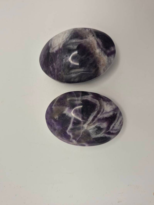 Chevron Amethyst Palm Stone
