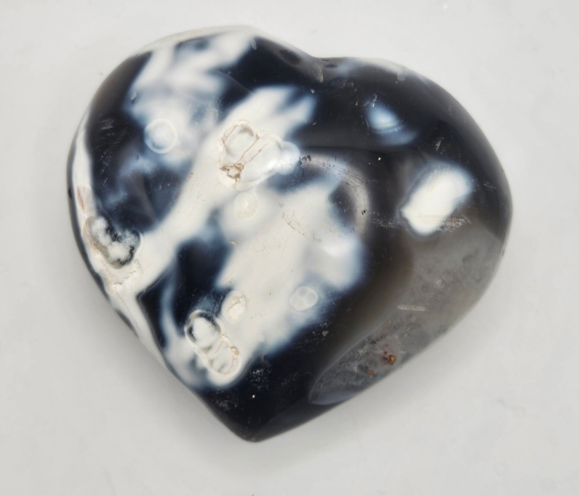 Orca Agate Heart