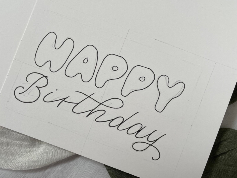 Happy Birthday Lettering