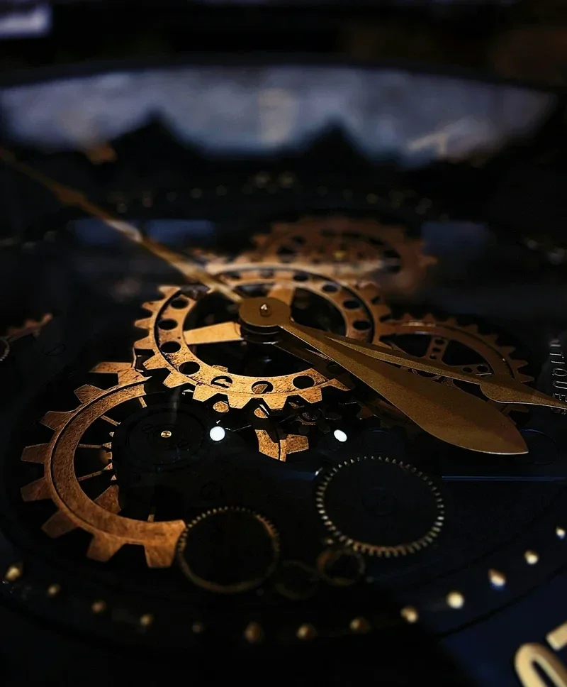 la imagen muestra unas manecillas de reloj hiperrealistas en 3d