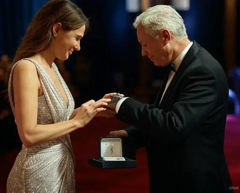 entrega de un reloj como premio