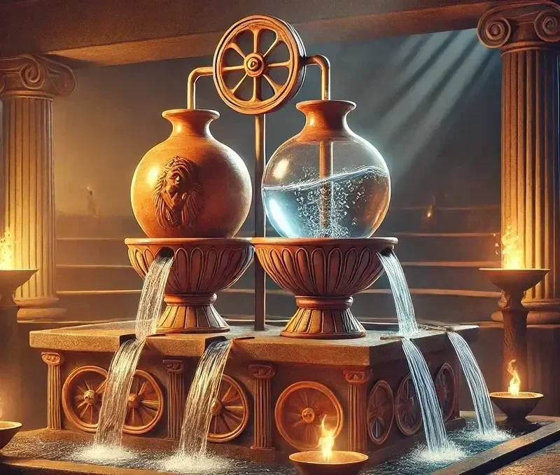 la imagen muestra los primeros relojes de agua