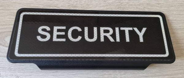 Zonneklep bord Security