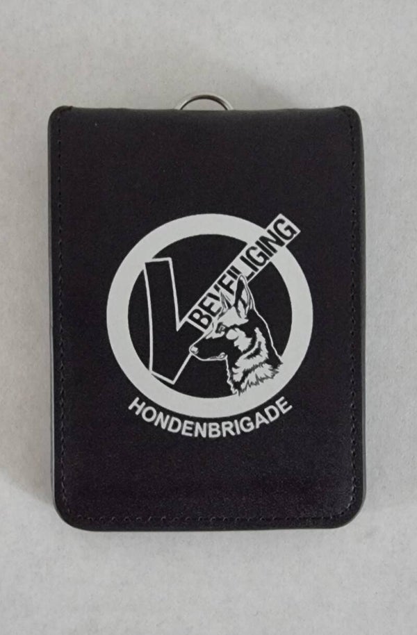 Legitimatie mapje Hondenbrigade verticaal zwart