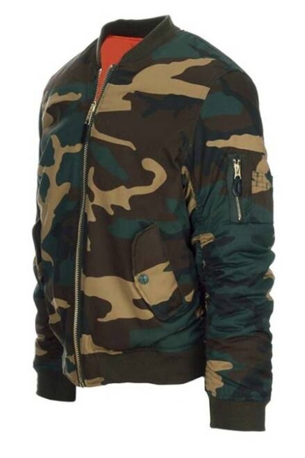 Kinder MA-1 bomber jas woodland 121400