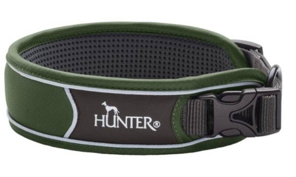 Hunter halsband Divo maat L Groen/Grijs 67597