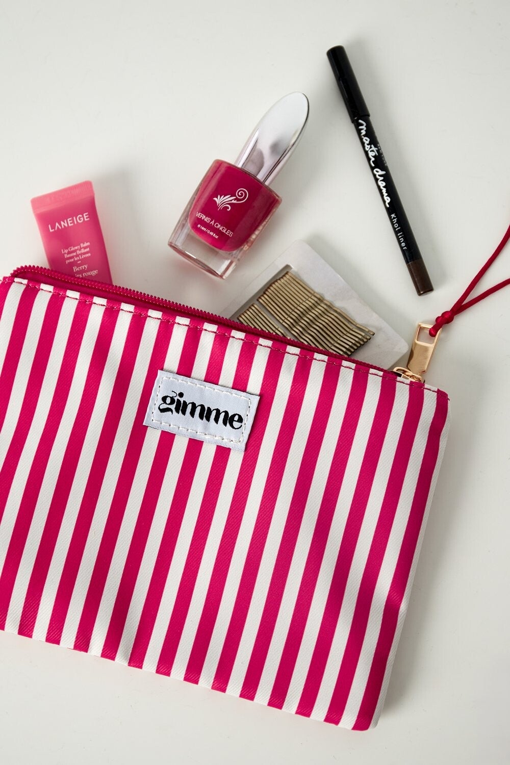 Flat Toiletry Bag Thin Stripe (Pre Order)