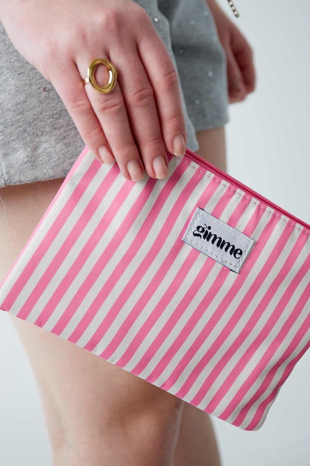 Flat  Toiletry Bag Thin Stripe (Pre Order)