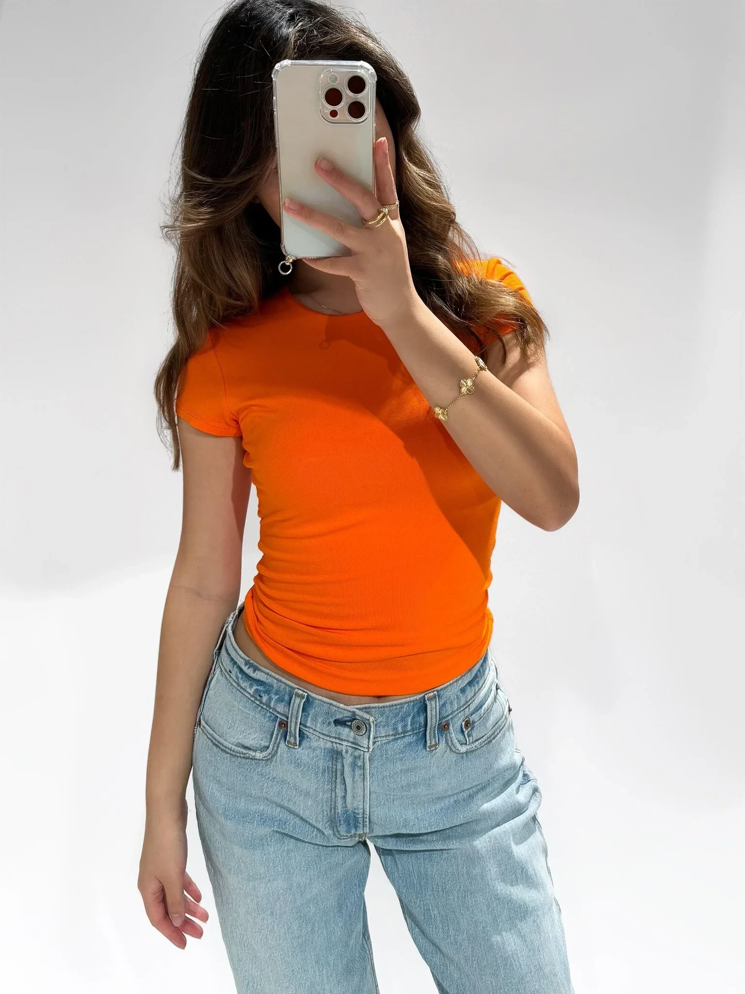 Basic Top Oranje