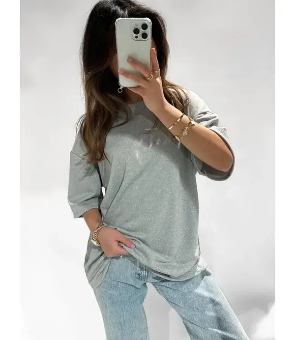 Gianna Oversized T-Shirt Grijs