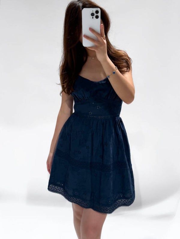 Evie Dress Navy