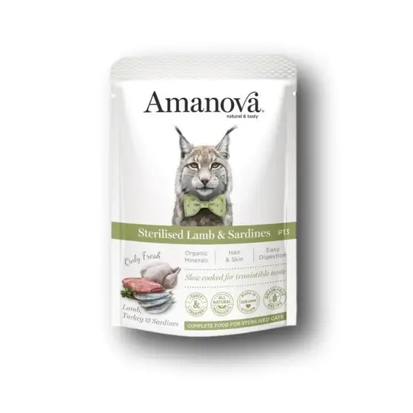 Amanova Adult Cat Ster. Lamm & Sardinen 85g