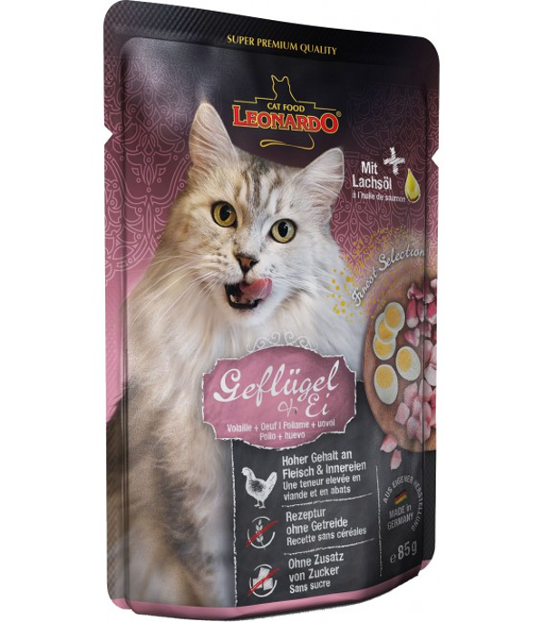 LEONARDO Nassfutter 85 G Geflügel+Ei