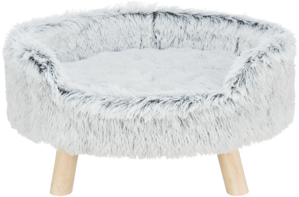 Sofa Harvey, oval, 60×28×54cm, weiss-schwarz