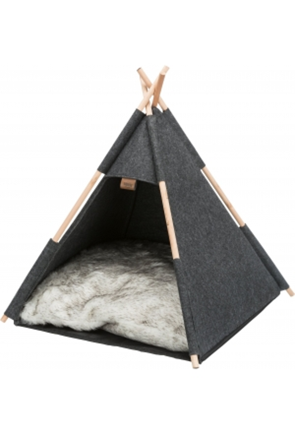 Kuschelhöhle Tipi, Filz, 55×65×55cm, anthrazit