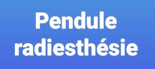 Formation pendule de radiesthésie