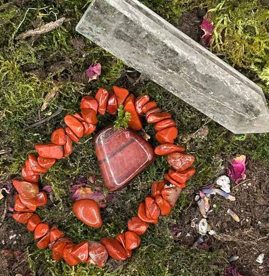 Armband -Red Jasper- (Kristall)