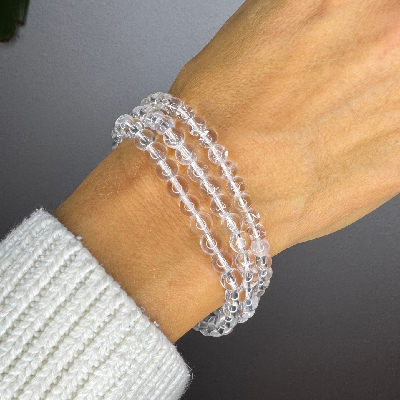 Bergkristal A Kwaliteit armband 6mm