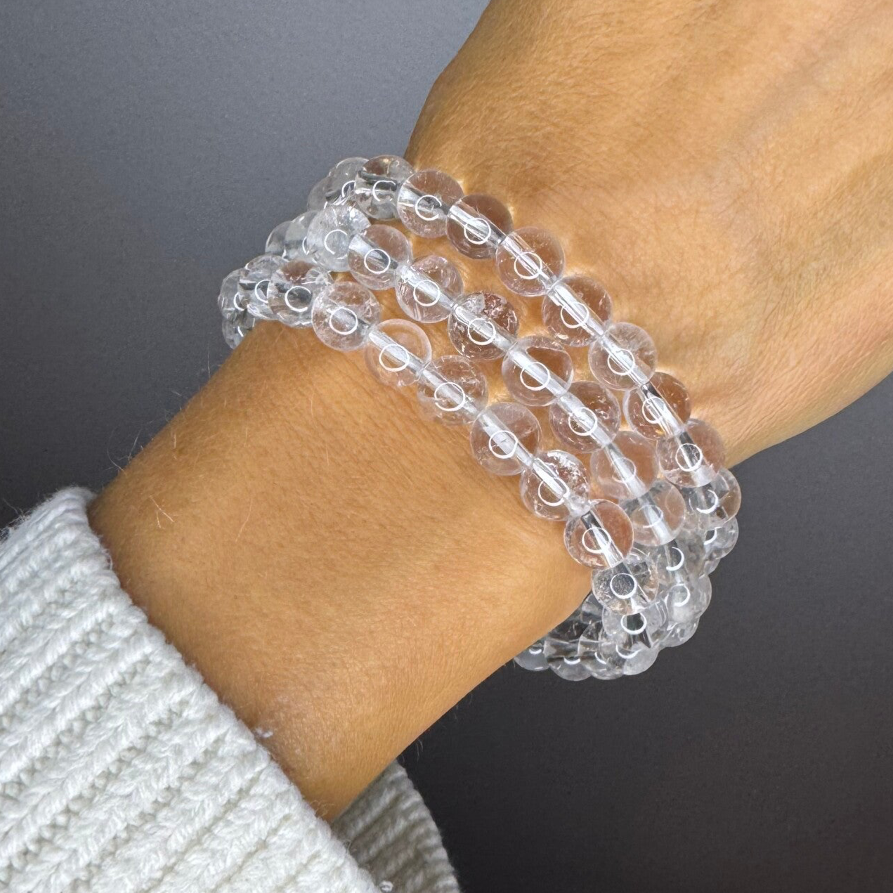 Bergkristal A kwaliteit armband  8mm